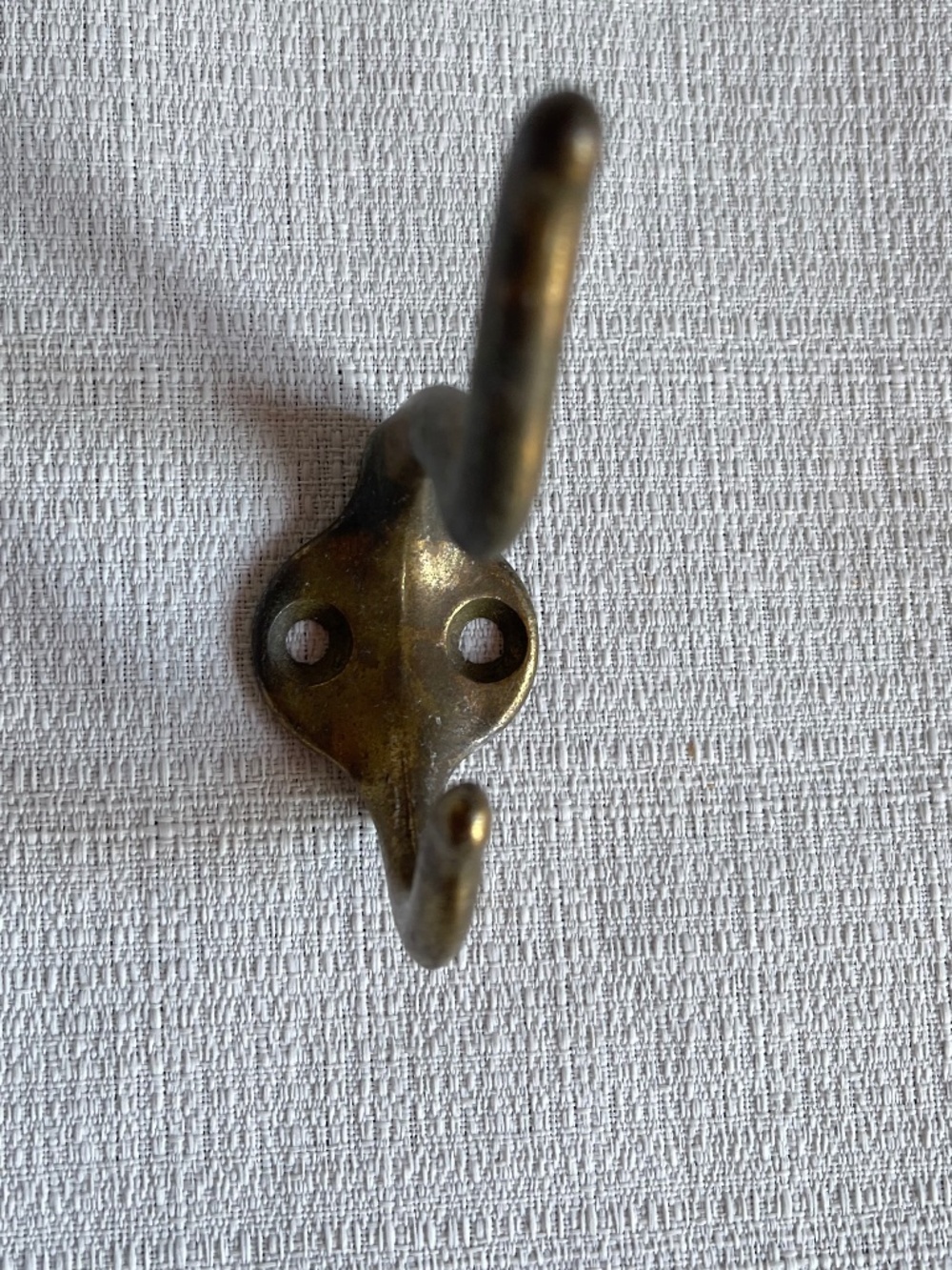 Antique Brass Double Wall Hook - Picture 4 of 7